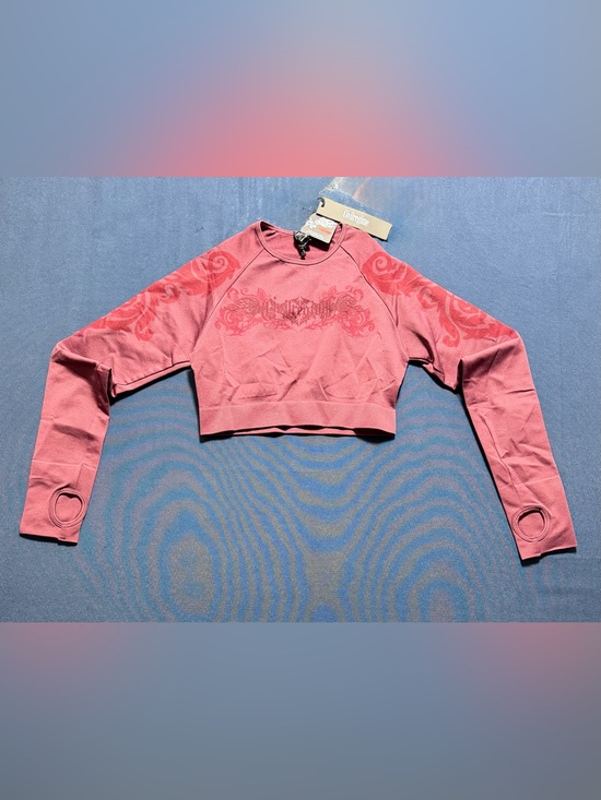 Civil Regime Tops - Nylon Spandex M nwt Civil Regime Seamless Gothic Rose Graphic Crop Top